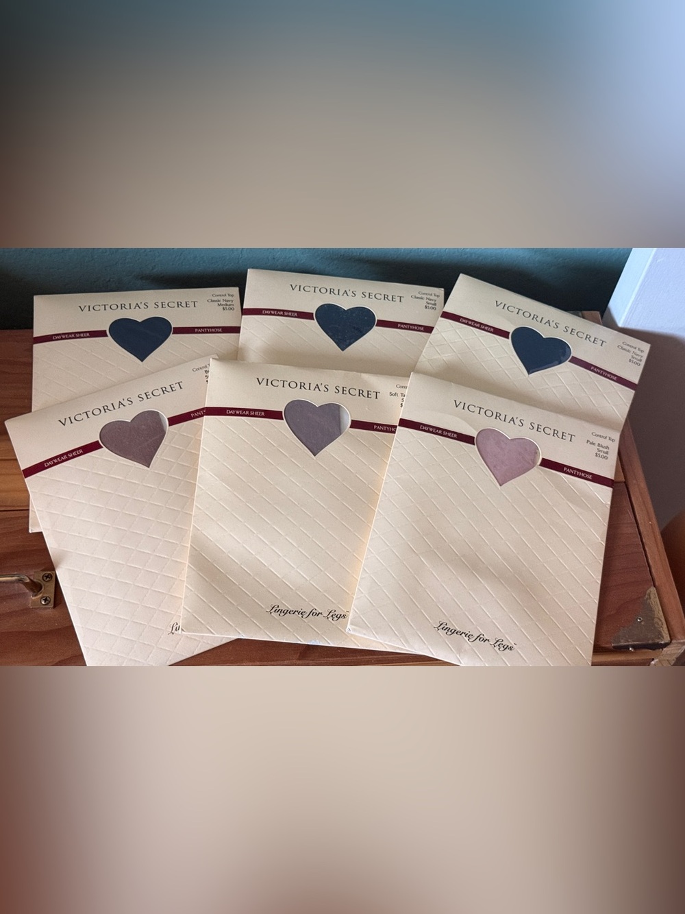 Vintage Victoria’s Secret Lingerie for Legs Control Top Pantyhose Lot of 6 NOS